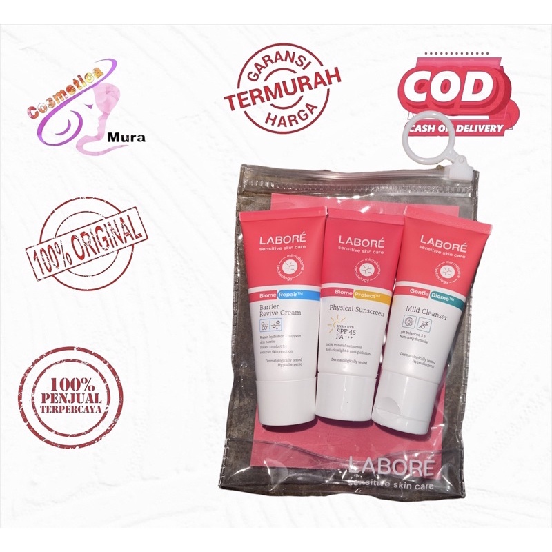 [3in1] travel kit labore sensitive skin - labore sensitive skin care on the go minis 3in1