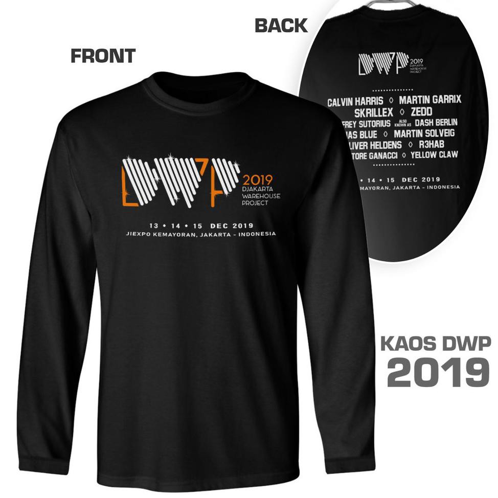 Kaos DWP 2019 Hitam Black Lengan Panjang S M L XL DNC Labels