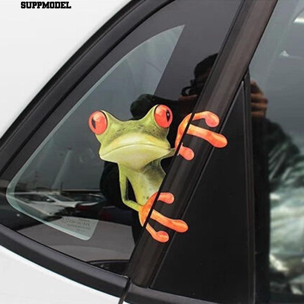 ⏲3D Lucu Kartun Peep Frog Lucu Truk Jendela Decal Car Adhesive Sticker