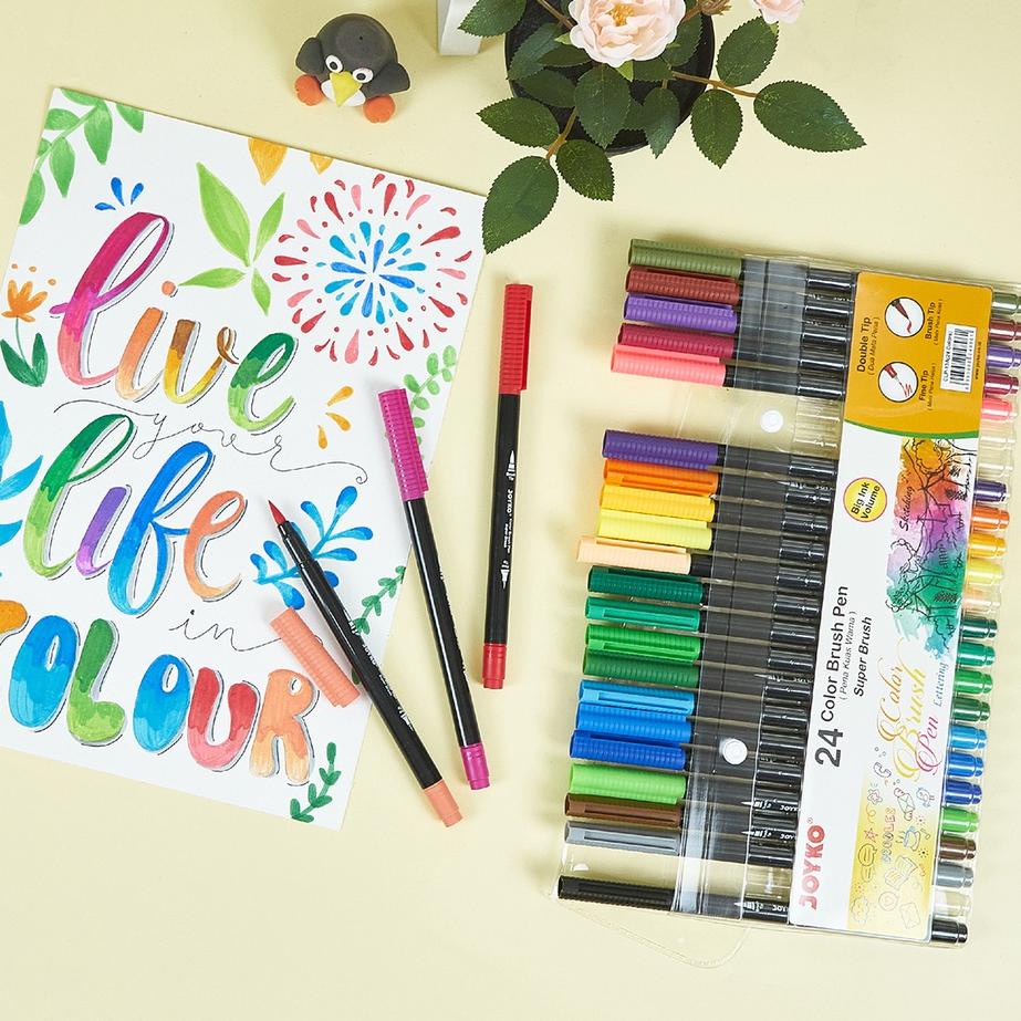

Berkualitas Color Brush Pen Pena Kuas Warna Joyko CLP-13 ,,