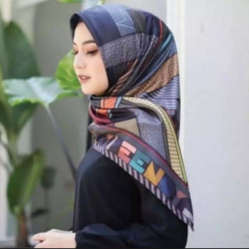 Hijab Segi empat Motif jessa Bestseller / Kerudung DEENAY kw Voal Premium / HIJAB / Kerudung terbaru