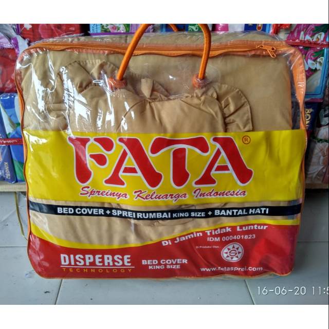 Bedcover FATA Polos Ukuran 180×200