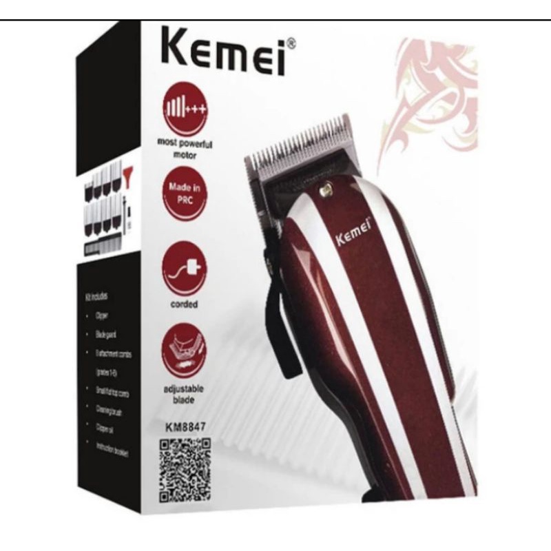 Alat Cukur Rambut Kemei KM 8847 Mesin Cukur Rambut Original Kemei Best Quality