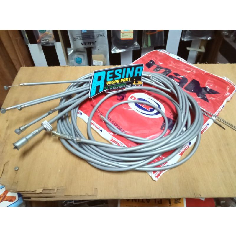 Kabel luar Set Warna Abu Vespa PX PXE Excel Exclusive PS LML