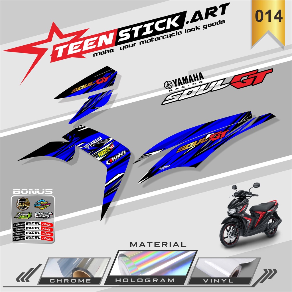 STRIPING MIO SOUL GT 115- STRIPING VARIASI HOLOGRAM YAMAHA MIO SOUL GT 115 TERBARU TN 014