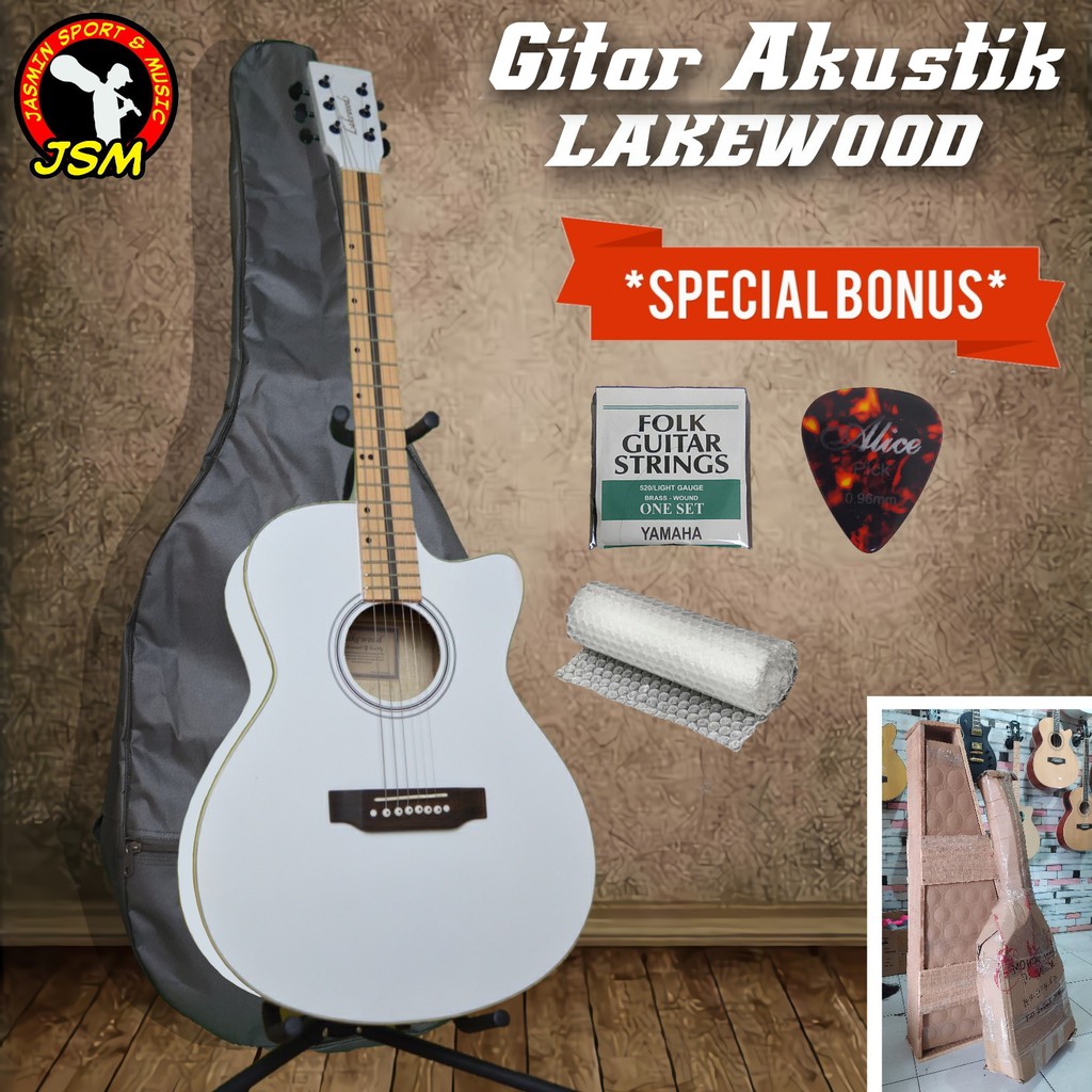 Gitar Akustik LAKEWOOD Maple Warna Putih