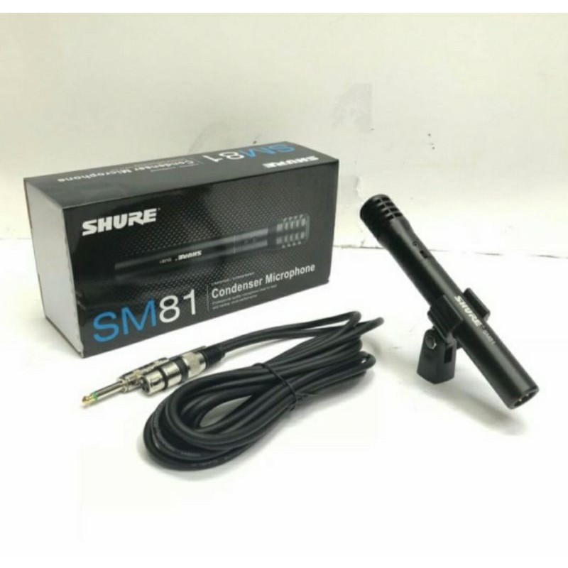 MIC KABEL SHURE SM81 KONDENSOR MIKROFON CABLE SM 81