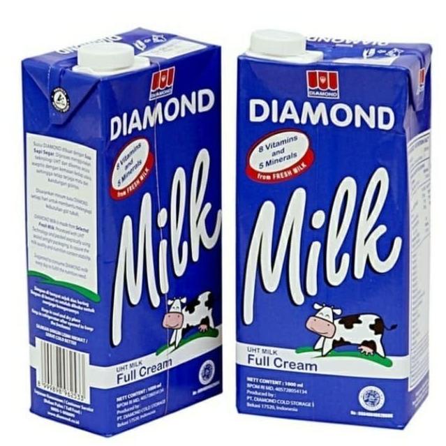 

BISA BAYAR DITEMPAT Susu UHT Diamond Full Cream Plain 1 dus isi 12pcs - Fullcream 1 dus