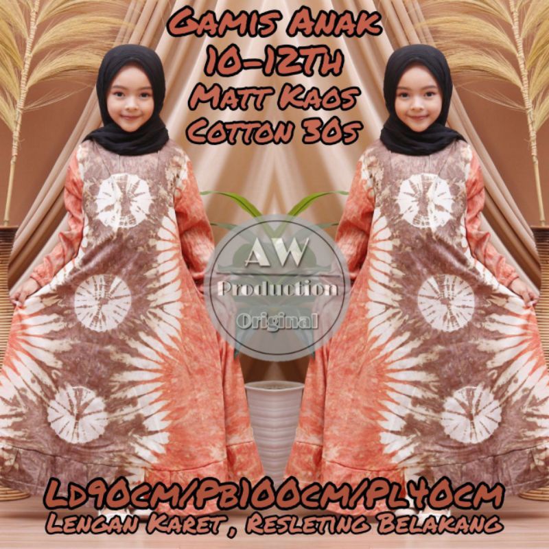 Daster Anak Perempuan Lengan Panjang 7-12th Resleting Belakang Matt Kaos Adem Klok Rempel Motif Pelangi Termurah Kekinian
