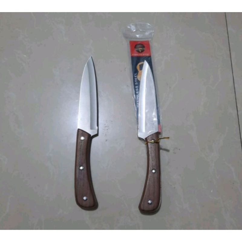 Pisau Dianjin Pisau Gagang Stainless Dan Gagang Kayu Tajam/Pisau Dapur