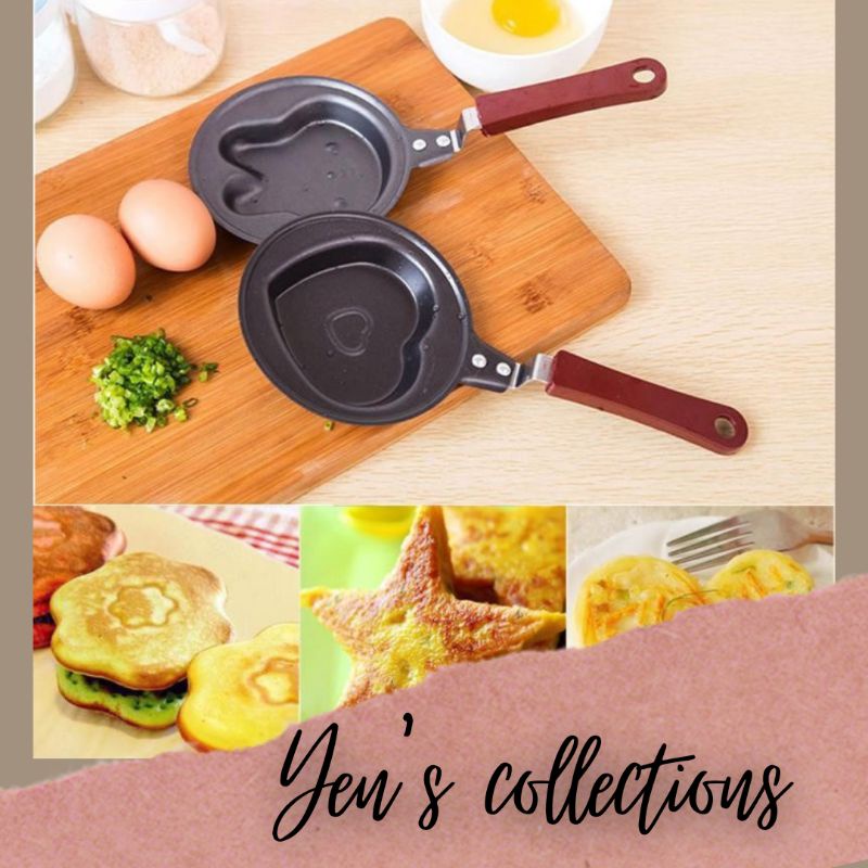 Wajan teflon kecil mini karakter cetakan telur lucu