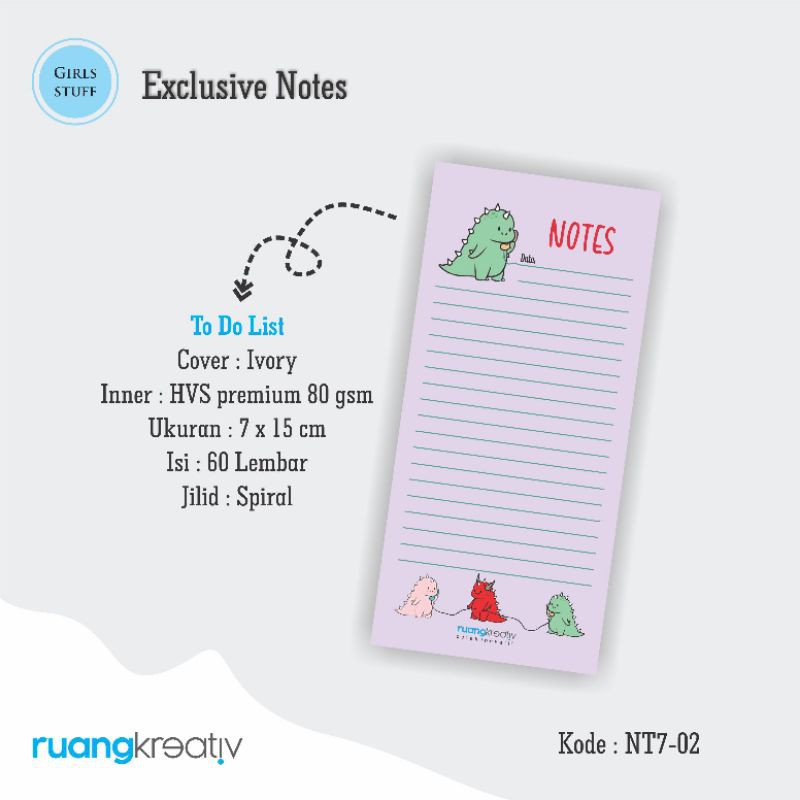 

RuangKreativ Notes Spiral Lucu Aesthetic