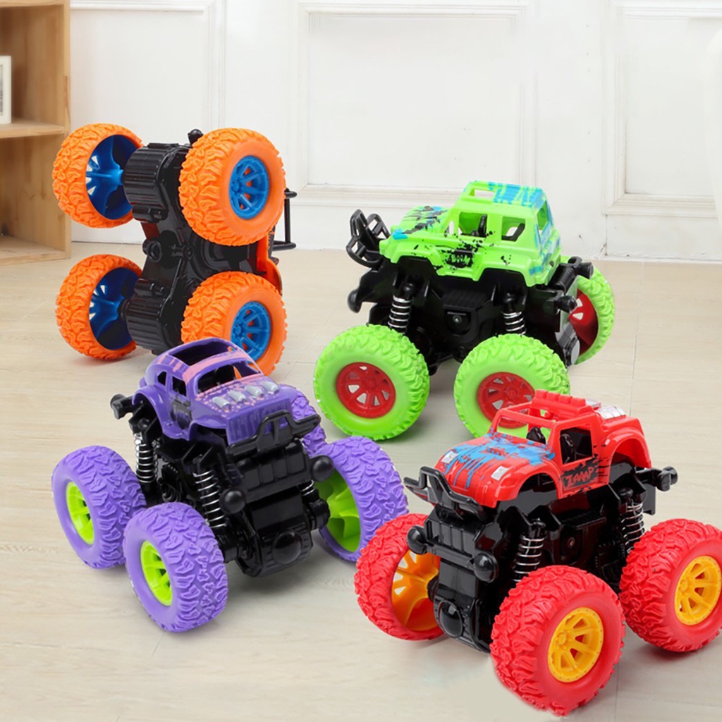 MurmerOfficial Mainan Mobil Anak Monster Zap Jip Off Road 4 Drive Inertial Bigfoot Mini Car Monster Truck T001