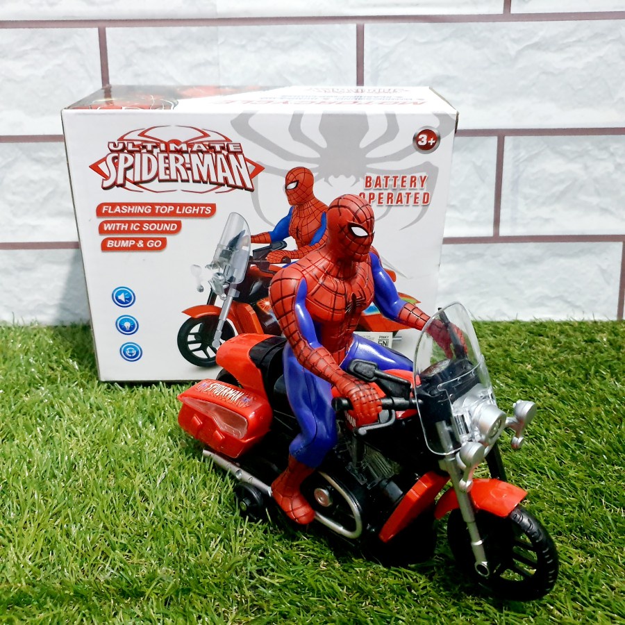 MAINAN MOTOR BUMP AND GO SPIDERMAN - MAINAN KADO ANAK