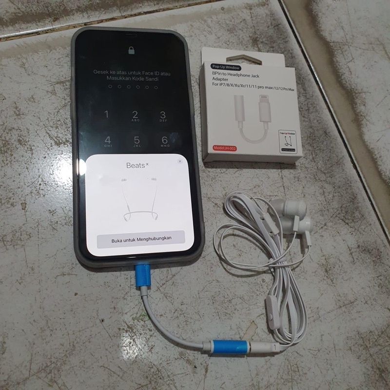 PROMO VIBOX JH002 KABEL AUX CONNECTOR 3.5MM SINGLE LIGHTNING BLUETOOTH CONNECTION JH-002