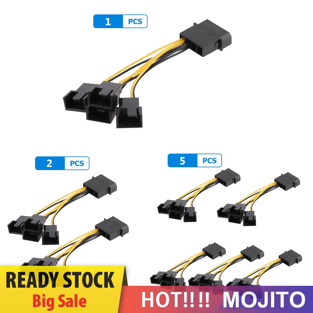 Kabel Power Splitter D-Port 3pin 1 Ke 4 Arah Untuk Kipas Pendingin Cpu Pc