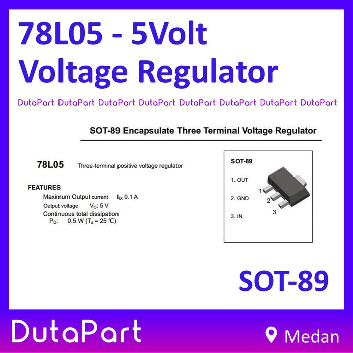 78L05 L78L05 CJ78L05 5V 0.1A 100mA SMD IC Voltage Regulator SOT-89