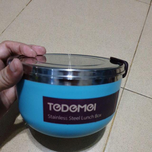 Lunchbox - Kotak Makan Tedemei 6549 Stainless Steel - Red Green Blue