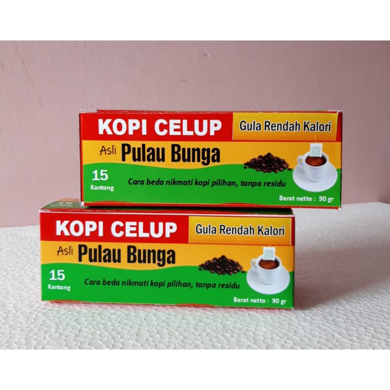 

Kopi Celup asli Pulau Bunga VARIAN GULA RENDAH KALORI