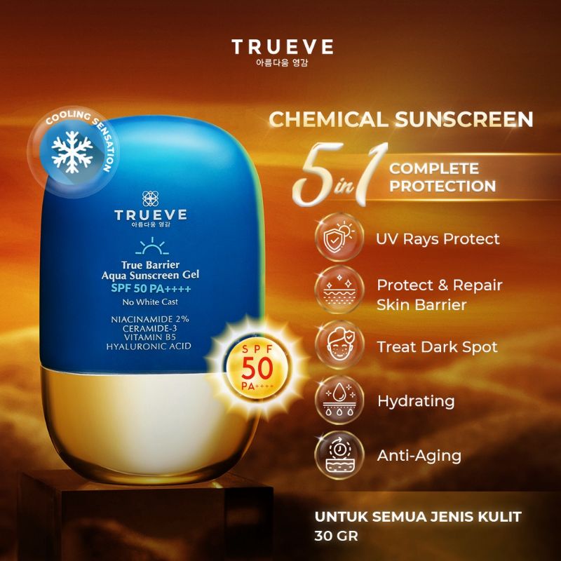 Trueve True Barrier Aqua Sunscreen Gel SPF 50++++