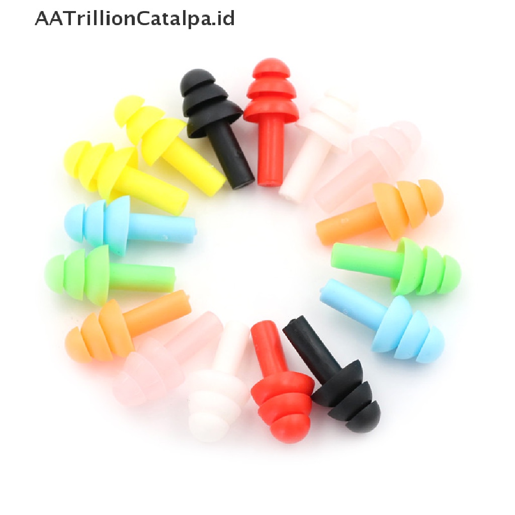 20 Pcs Earplugs Bahan Silikon Anti Bising Untuk Belajar Tidur