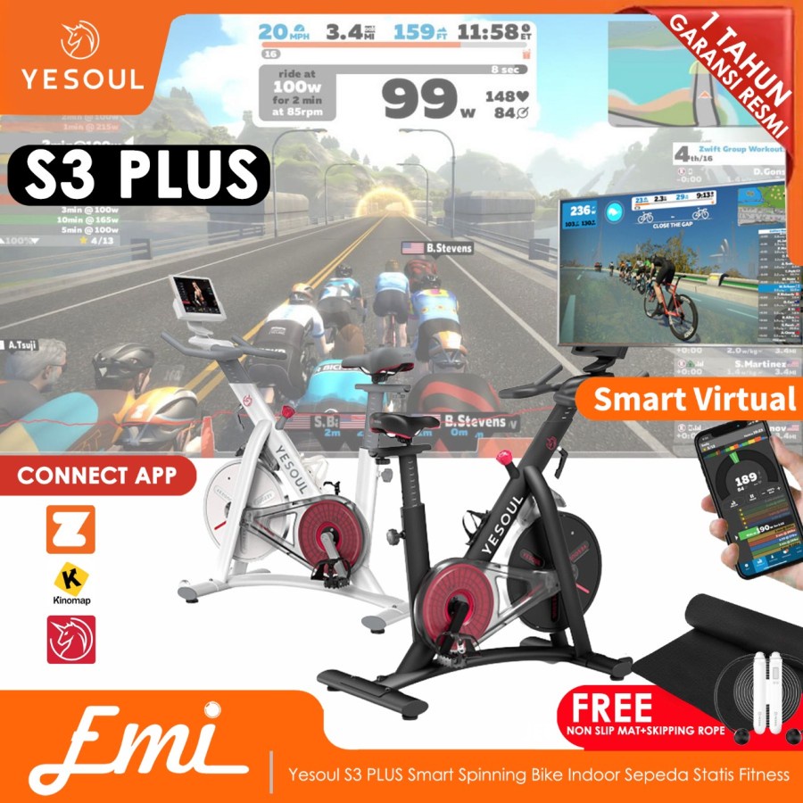 Yesoul S3 PLUS Smart Spinning Bike Indoor Sepeda Statis Fitness