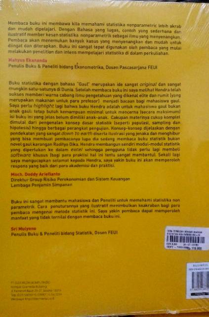 Cara Termudah Mengaplikasikan Statistika Nonparametrik plus CD