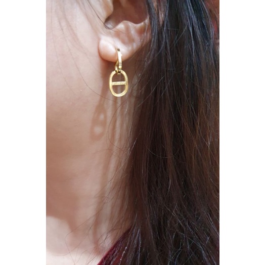 Restok Anting Titanium stainless steel asli gold  earring premium Quality Anti karat anti alergi att049