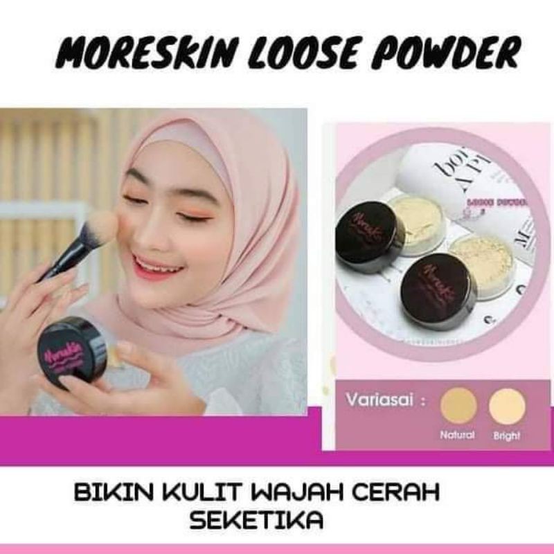 Image of Moreskin Loose Powder Natural merawat kulit sehat menutrisi kulit untuk warna kulit cenderung gelap #8