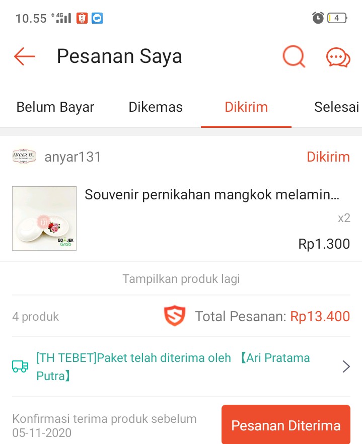 Souvenir Pernikahan Mangkok Melamin Bulat Kemas Plastik