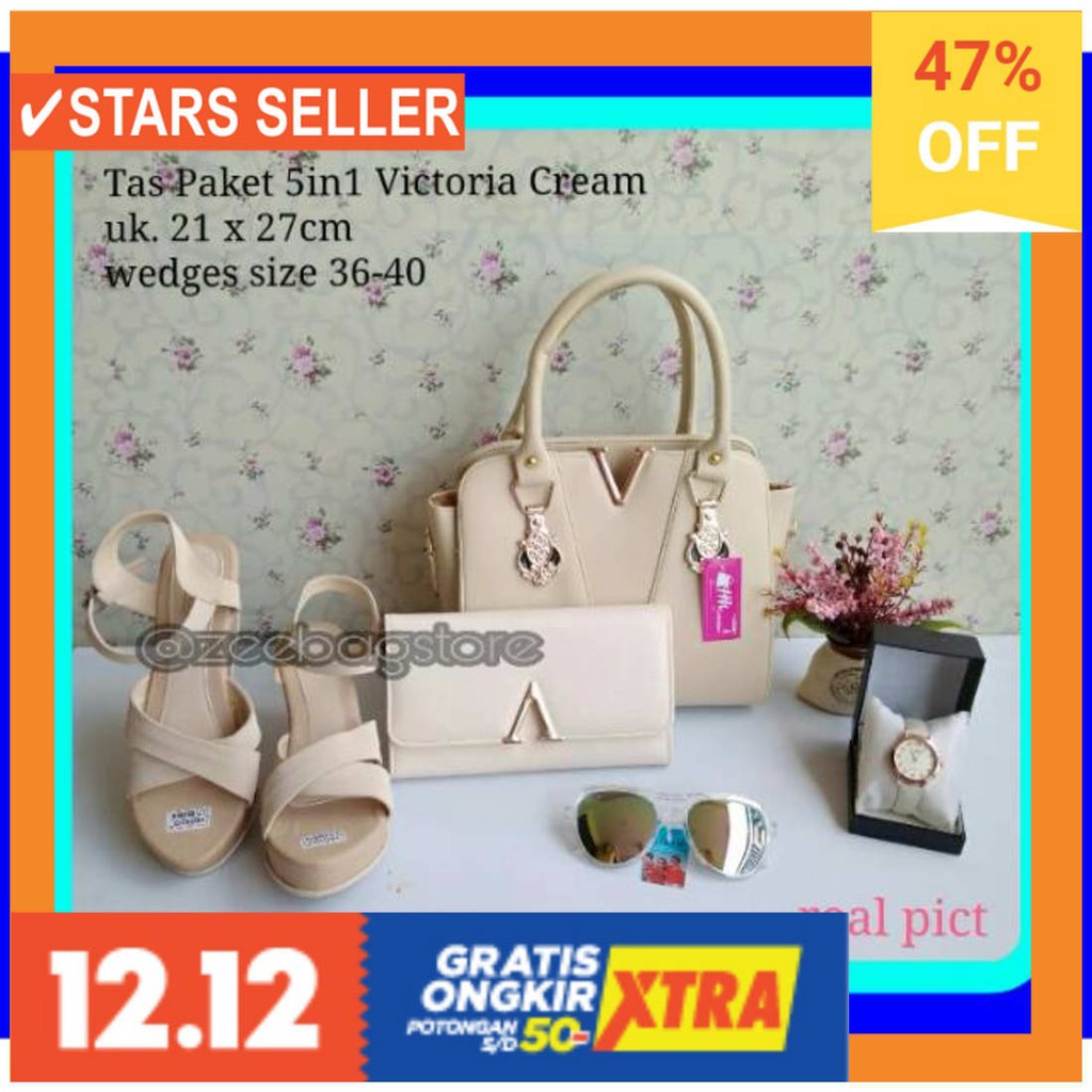 BISA COD - BEST SELLER - BATAM - Tas Batam Wanita Paket 5in1 4in1 3in1 2in1 Set Seserahan Nikah