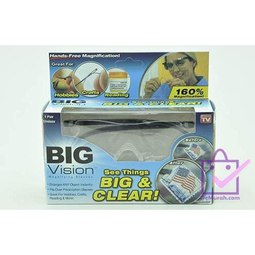 Big Vision Magnifier Glasses / Kacamata Pembesar