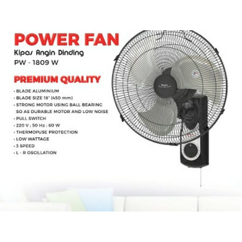 kipas angin dinding maspion 18 inch besi