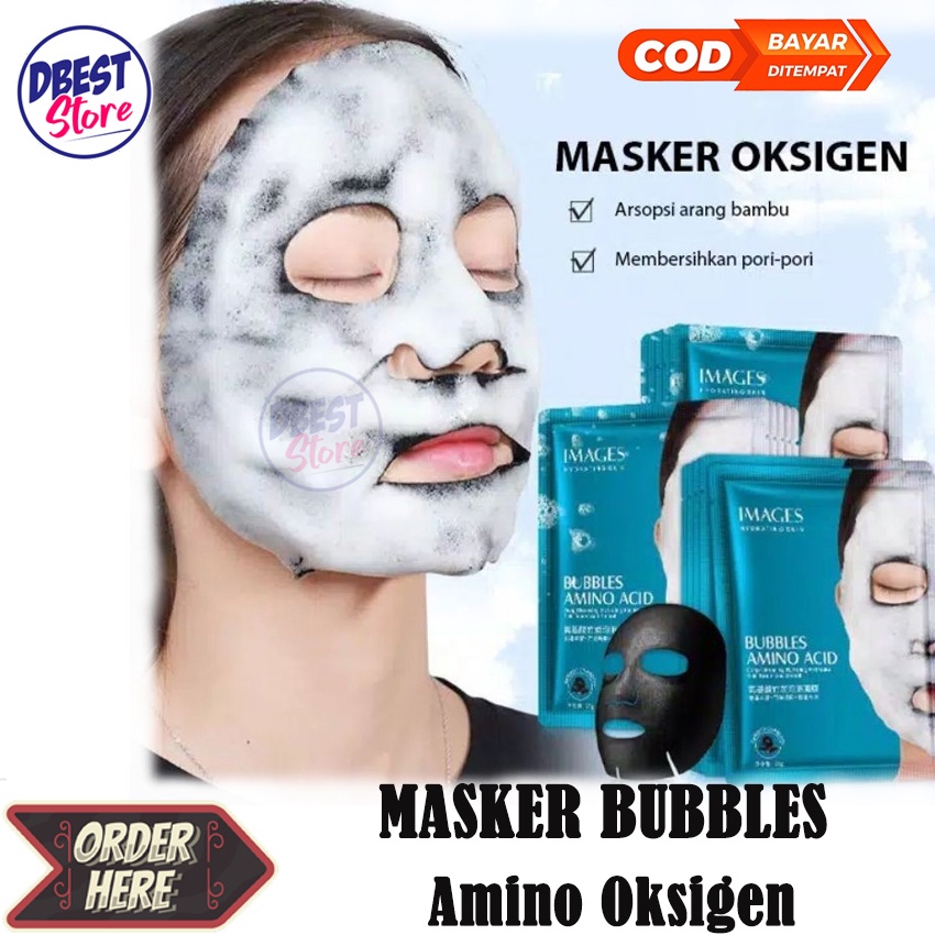 DBEST - [ BISA COD ] IMAGES BUBBLES AMINO ACID FACE MASK / MASKER JERAWAT AMPUH MENGHILANGKAN JERAWAT