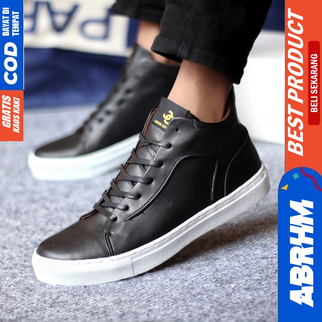 ABRHM JOHN HIGHT Sepatu Kasual Sneakers Hitam