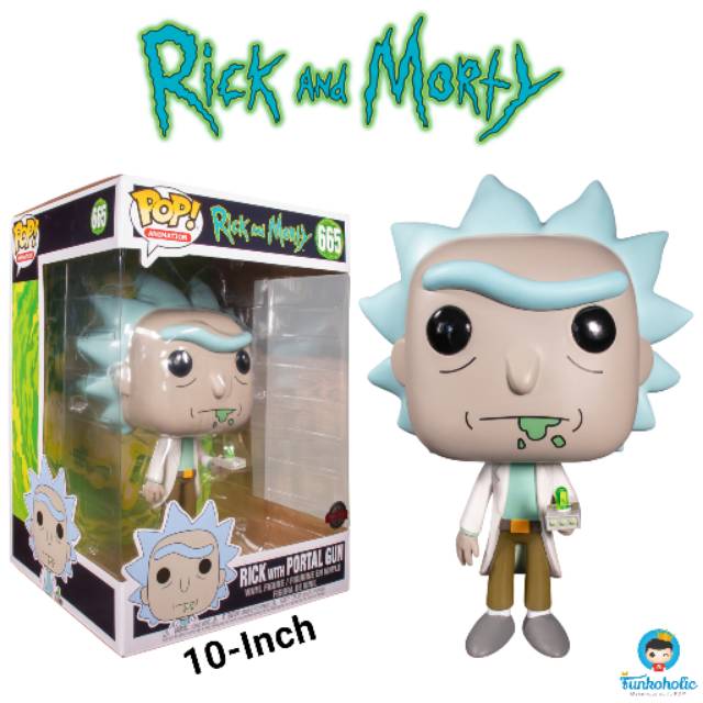 Funko POP Animation Rick and Morty - Rick with Portal Gun 10" / 10-Inch [Exclusive] #665