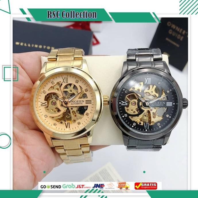 Jam Tangan Pria Otomatis Automatic FNGEEN 6018 Luxury Business