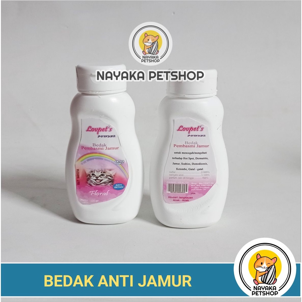 Bedak Jamur Kucing Anti Scabies Ringworm Hot Spot Kitten Hamster Kelinci