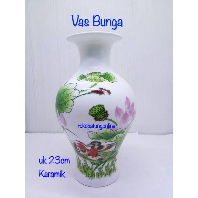 Vas Bunga Teratai Bulat Kode 02 Import