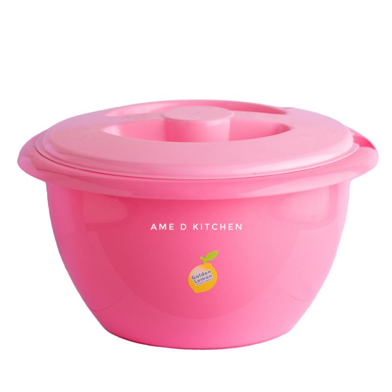 Basi tutup bulat besar pink BTBB 183 golden lemon