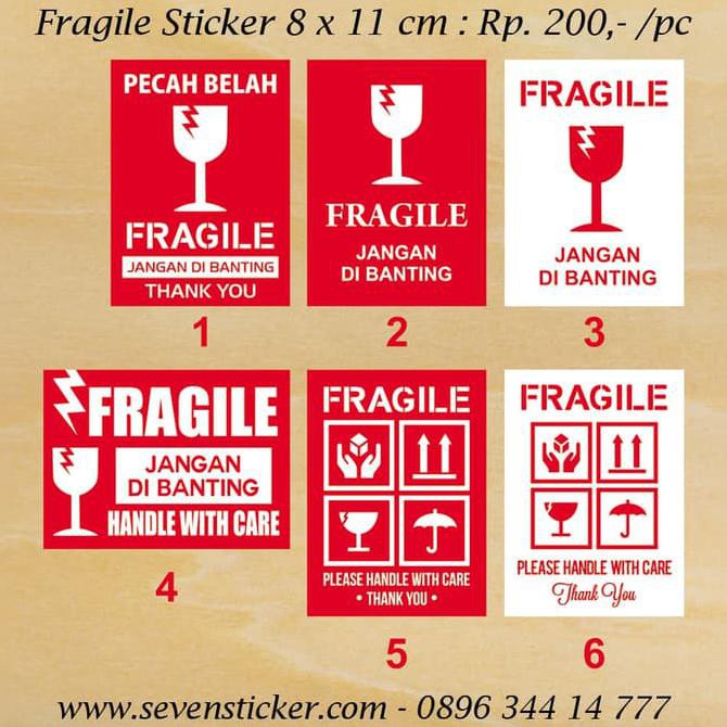 

HOT SALE|BEST SALLER Sticker Fragile PALING MURAH - Uk. 8x11 cm
