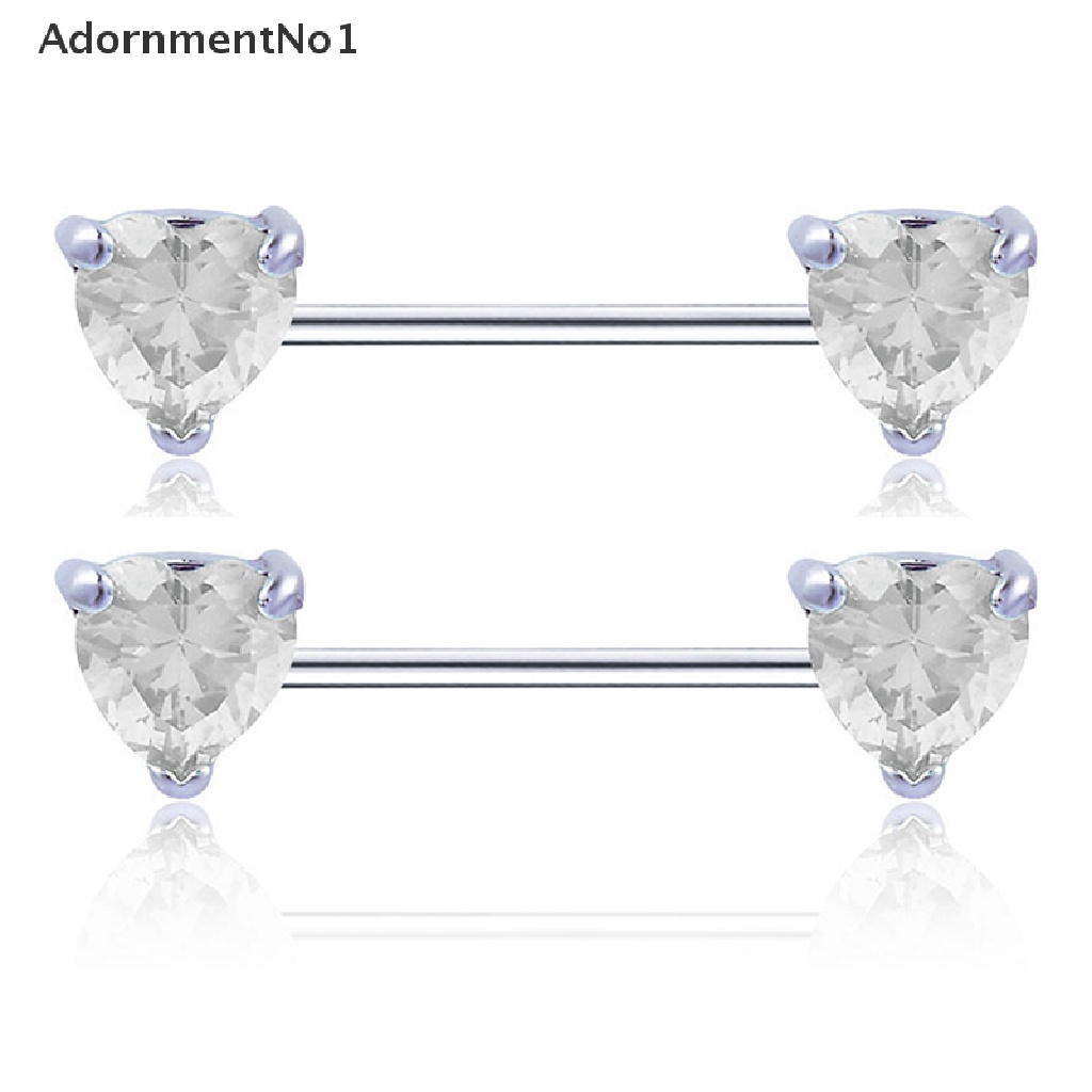 (AdornmentNo1) 16pcs / Set Cincin Tindik Puting Bahan Stainless Steel Hias Kristal Untuk Wanita