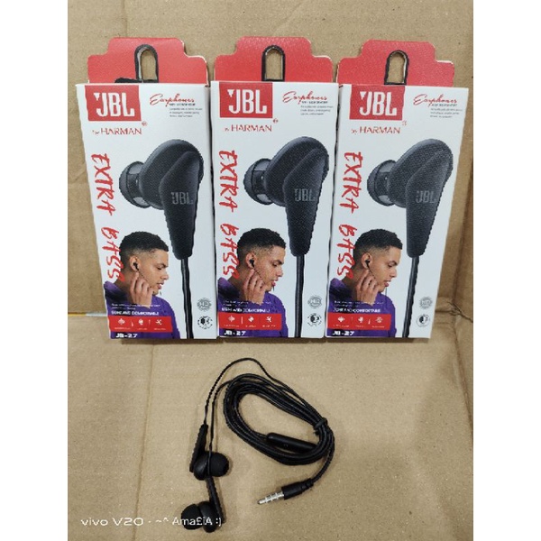 Hf | handset| handsfree | earphone JB-27 extra bass