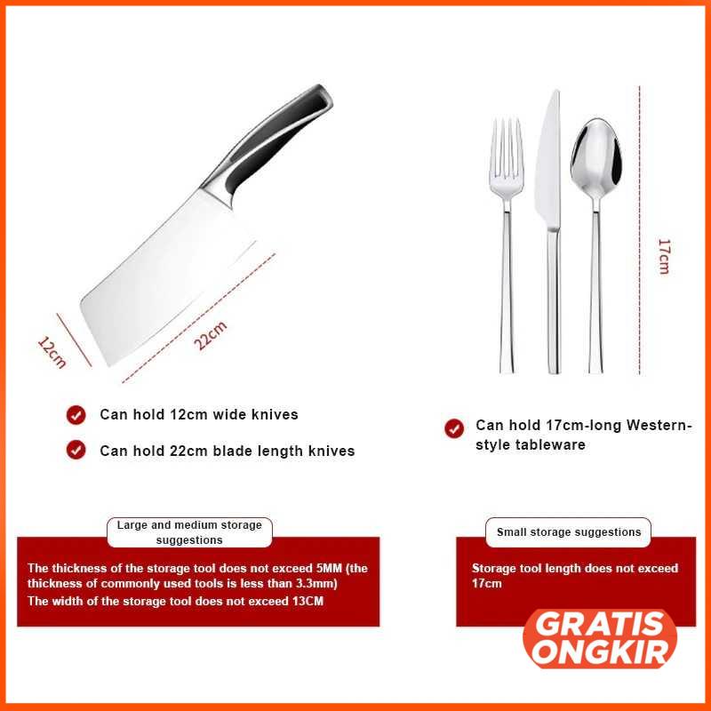Tempat Pisau Dapur Stand Tool Multifungsi Oval - 36524