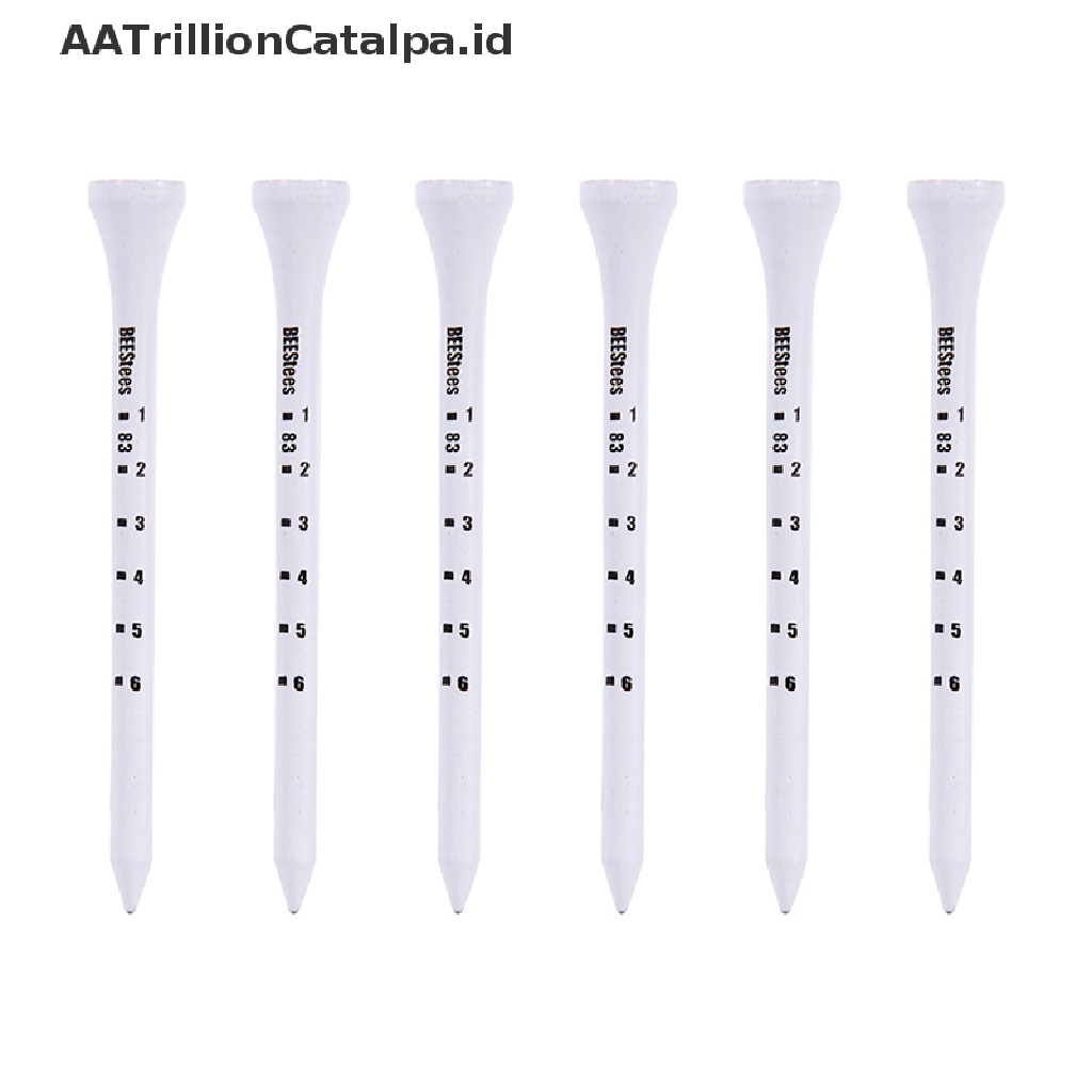 Aatrillioncatalpa 50PCS Tee Bola Golf Profesional 83mm Bahan Kayu Warna Putih