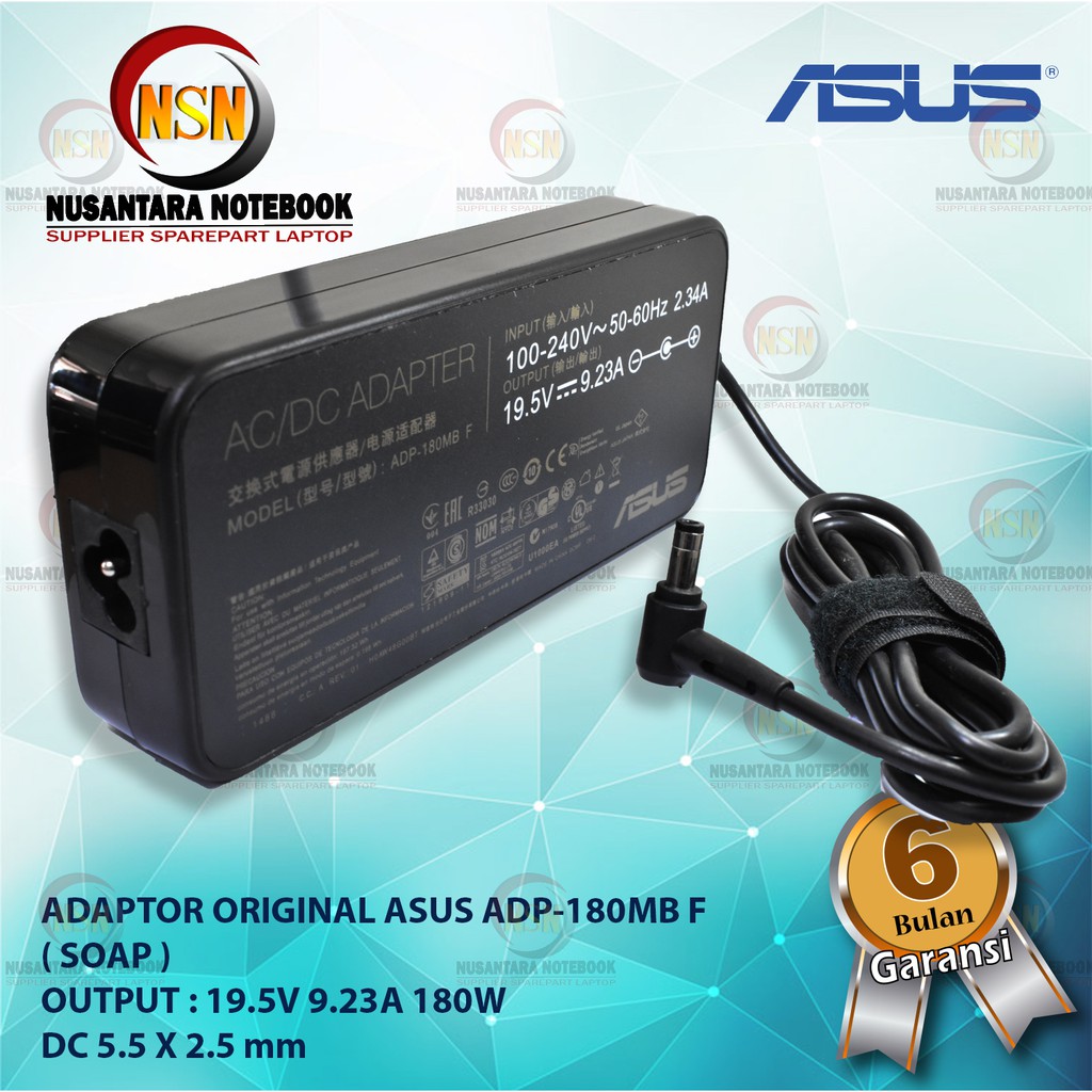 Adaptor Original Asus ADP-180MB- F 19.5V 9.23A 180W DC 5.5x2.5mm