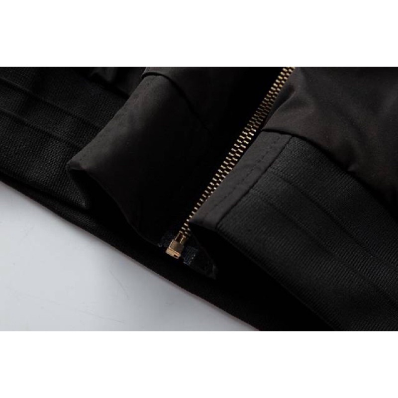 BOY26 JAKET ZIPPER BOY LONDON WINGS BORDIR GOLD IMPORT PRIA WANITA ASIA EROPA KOREA AMERIKA