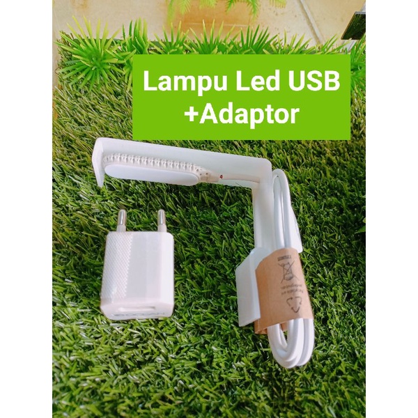 (combo hemat 2) lampu hias aquarium led usb model L+kabel+adaptor