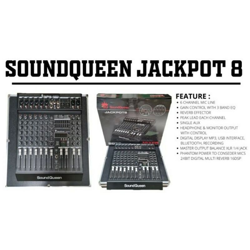 MIXER SOUNDQUEEN JACKPOT8 ORIGINAL SQ JACKPOT 8 FREE KOPER