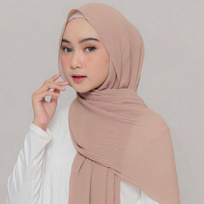 PASHMINA PLISKET CERUTY PREMIUM, HIJAB WANITA KEKINIAN 2021